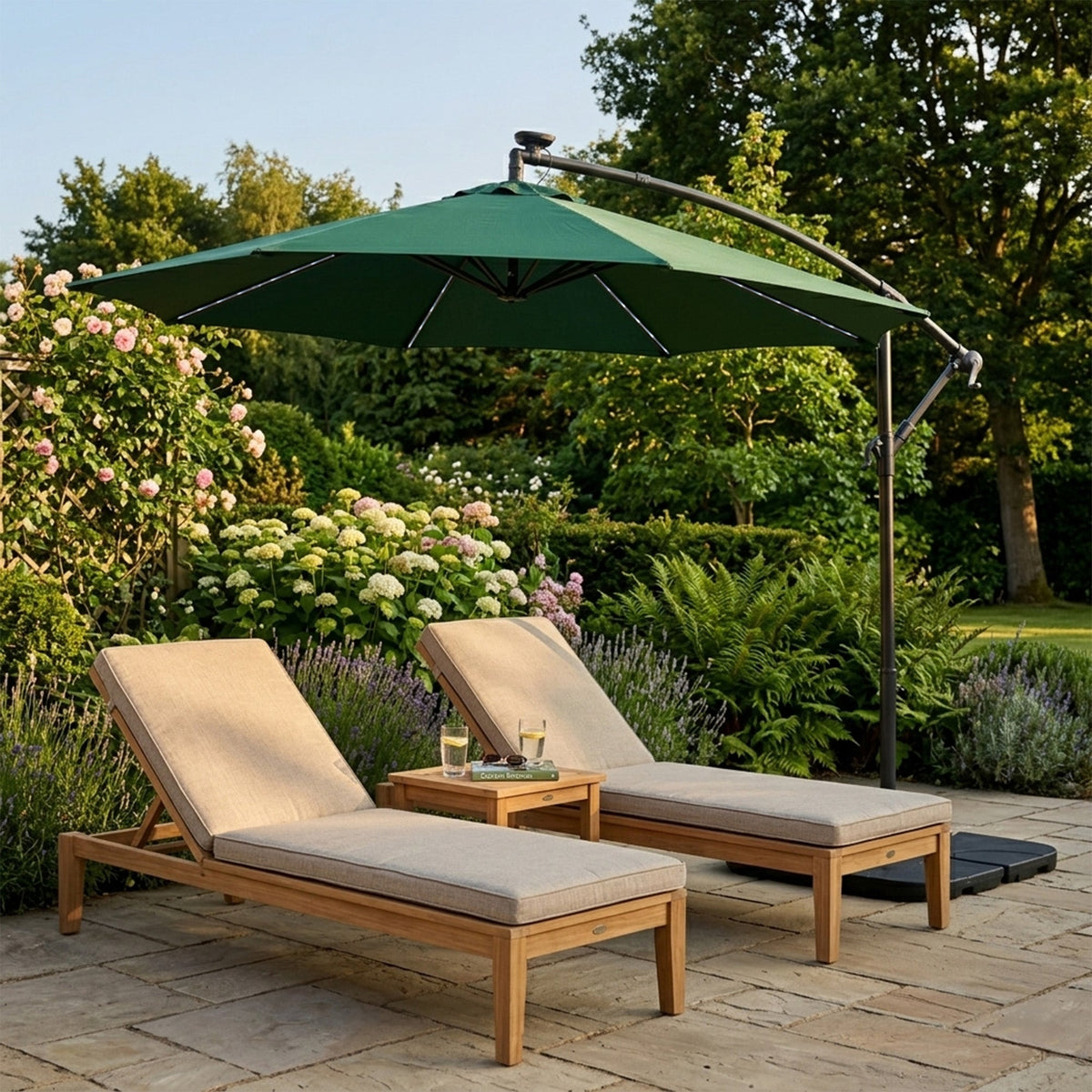 Parasol Excéntrico Led De 3 M – Verde_3