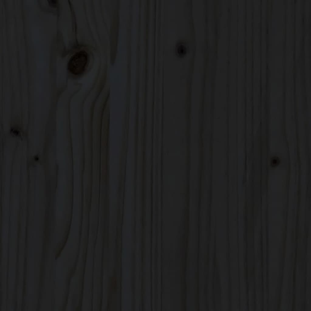 Jardinera De Madera Maciza De Pino Negro 78x78x27 Cm_5
