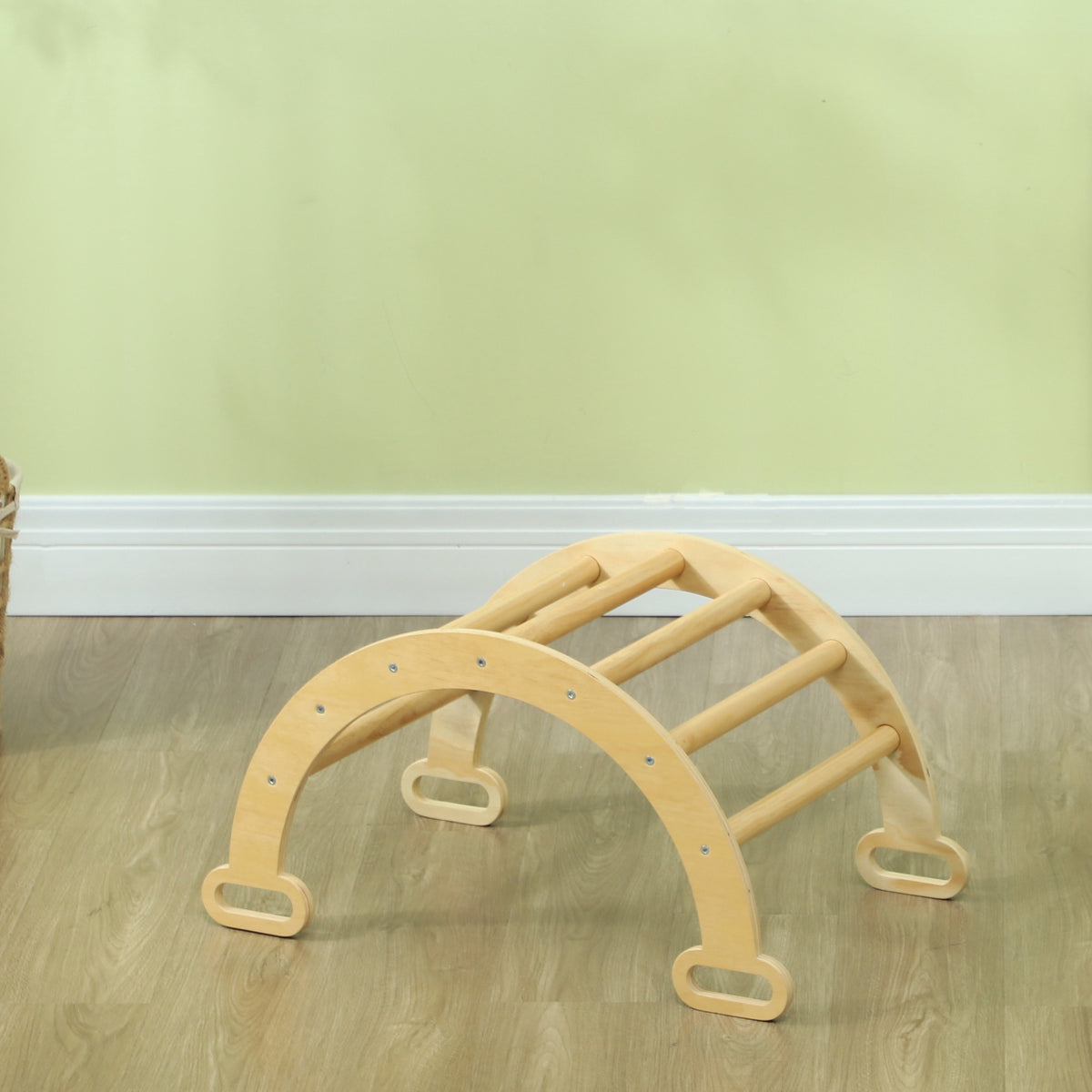 Escalador Para Niños Aiyaplay Tablero Multicapa De Pino Madera Natural 68x42x36 Cm_1