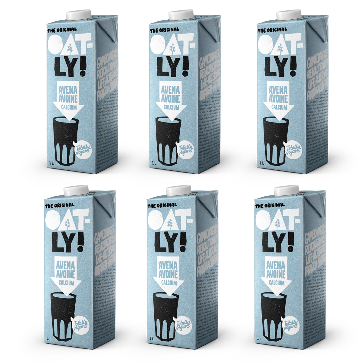 Pack 6x Bebida Avena Calcio, Oatly, 1 L