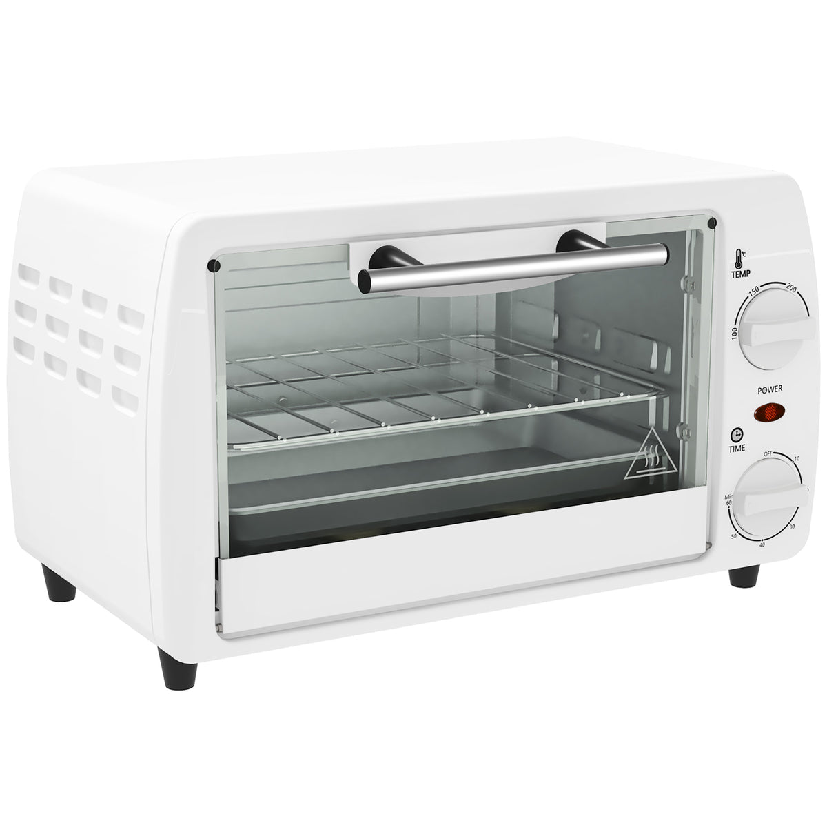 Horno Eléctrico Homcom Metal Blanco 36.5x26x22 Cm_0