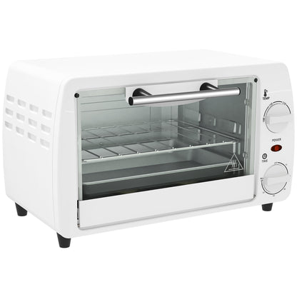 Horno Eléctrico Homcom Metal Blanco 36.5x26x22 Cm_0