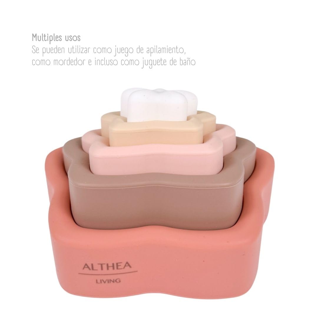 Estrella Apilable Sensorial Para Bebé De Silicona Orgánica Althea Living Multicolor_1