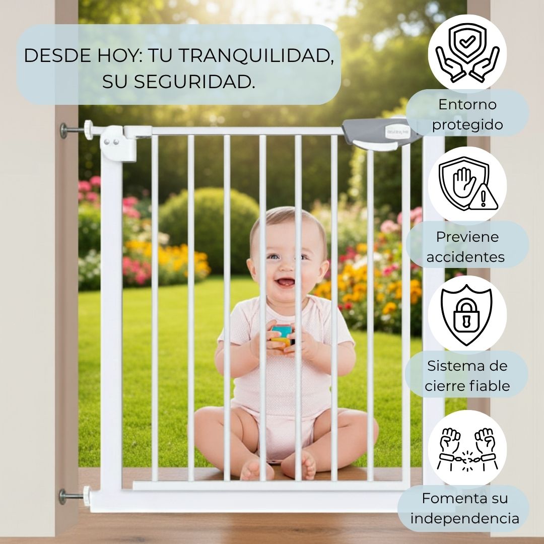 Extensión De 10 Cm Para Valla De Seguridad Infantil Y Para Mascotas, Blanco Bathby_2