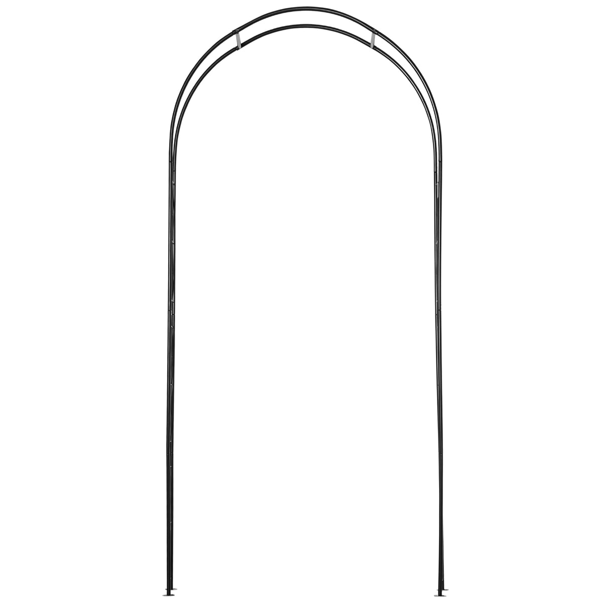 Arco De Jardín Outsunny Metal Negro 114x30x30 Cm_3
