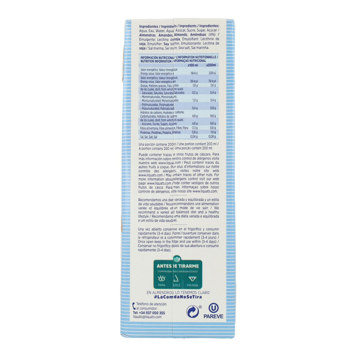 Pack 6 uds Bebida Almendra Original Almendrola 1 L