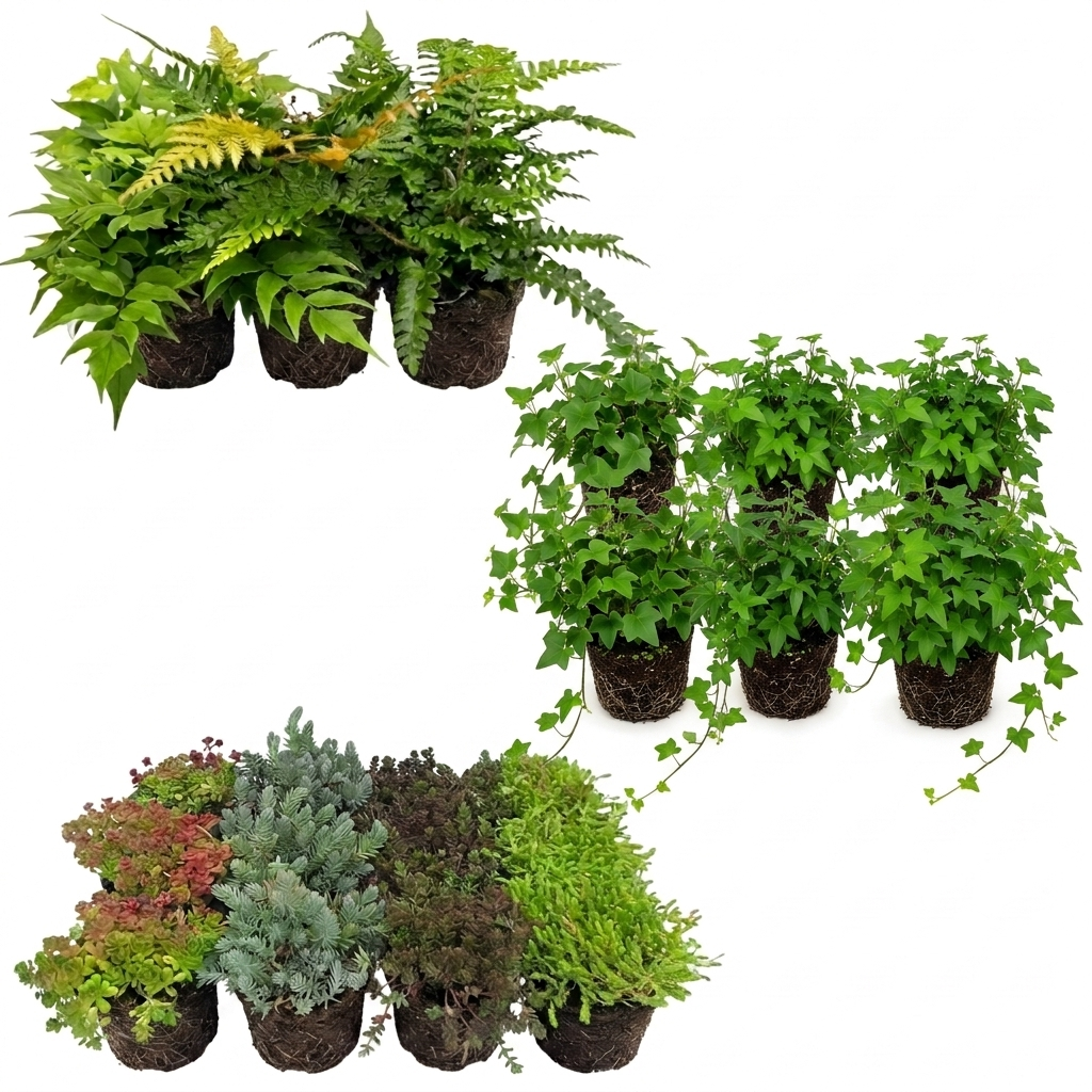 Plantas Borde Rocoso - Sedum - Helecho - Hedera - 36 Plantas_3