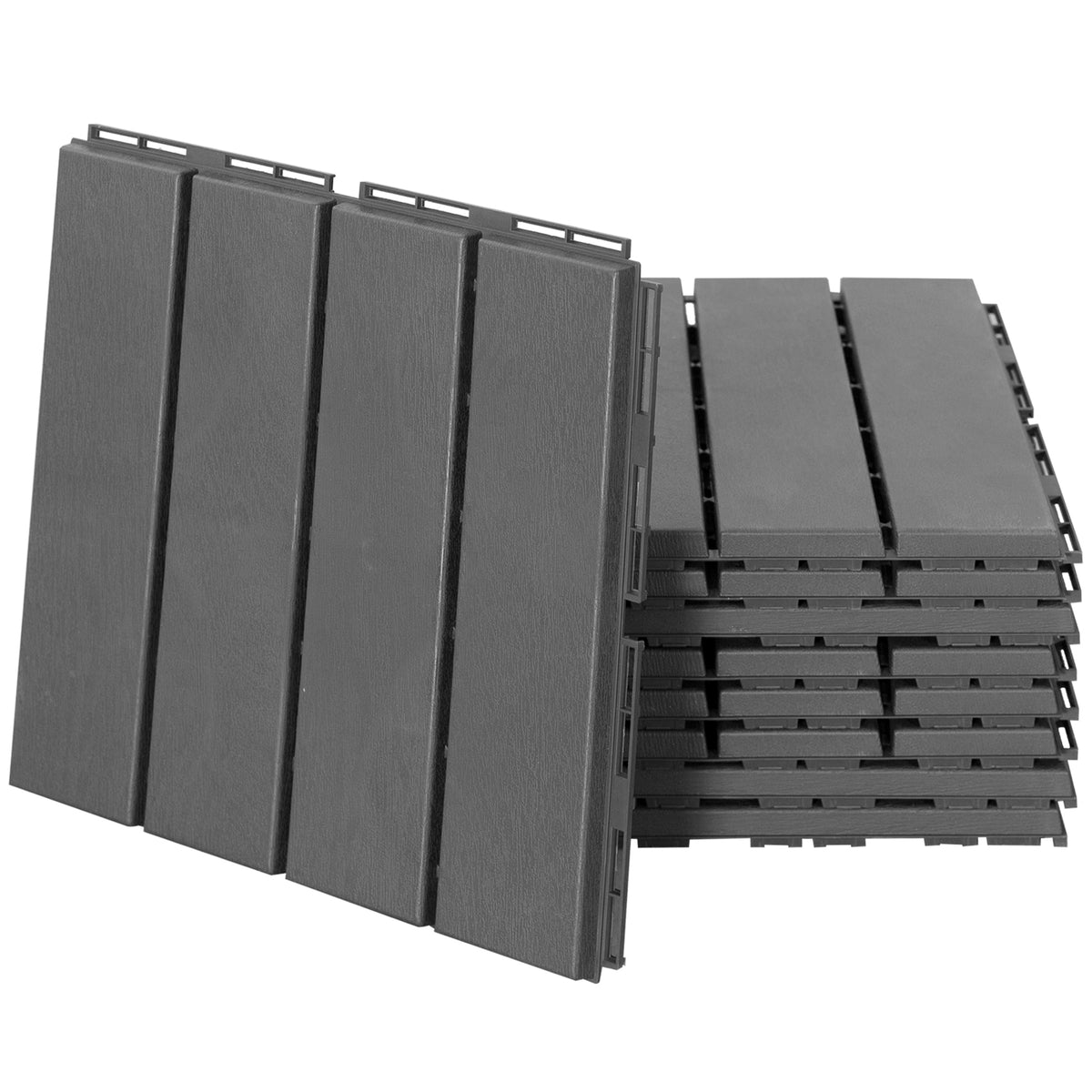 Baldosas Cuadradas Outsunny Negro Con Textura Antideslizante_0
