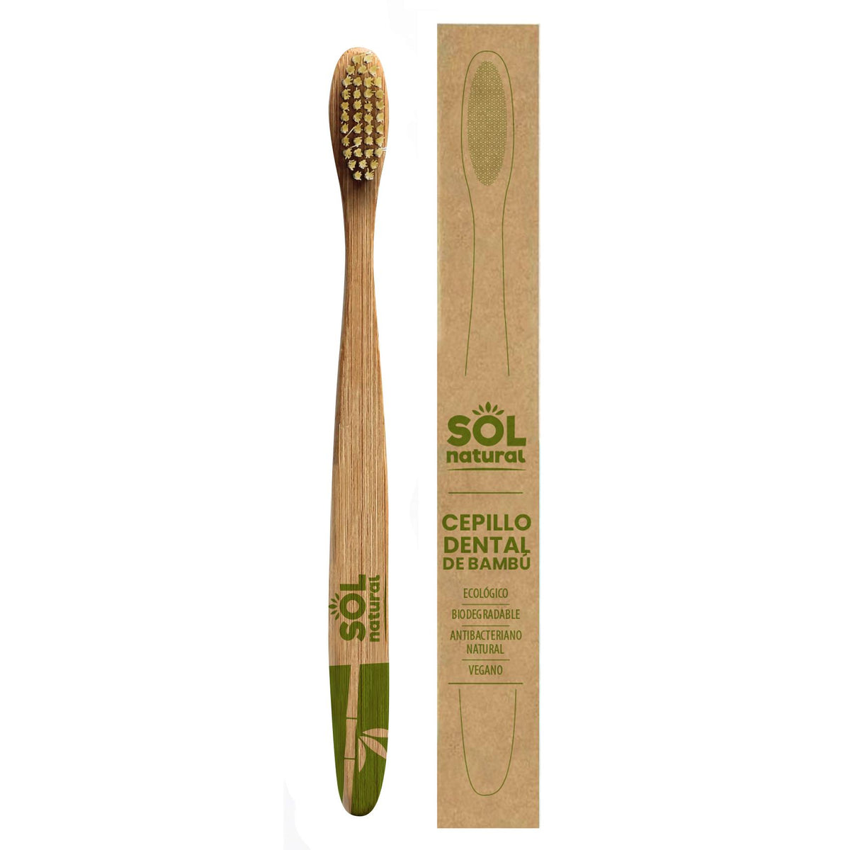 Cepillo dental de bambú adulto Sol Natural