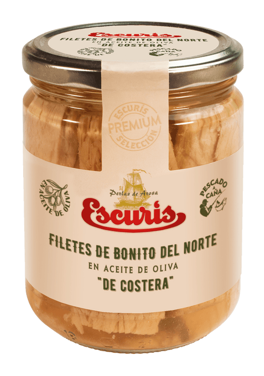 Filetes De Bonito Del Norte De Costera Aceite Oliva Tarro 400/280_0