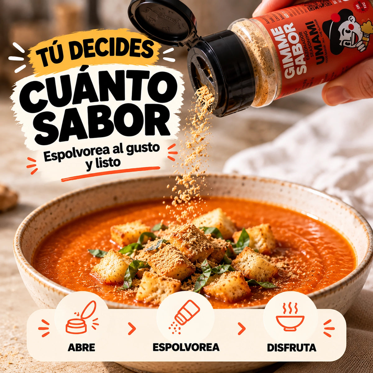 Sazonador Vegetal Sabor A Umami 55g | Sin Gluten, Sin Alérgenos | Gimme Sabor_3