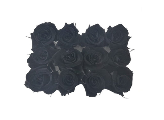 Mundo Eterno Rosas Negras Preservadas 12 Unidades 3-4cm_0