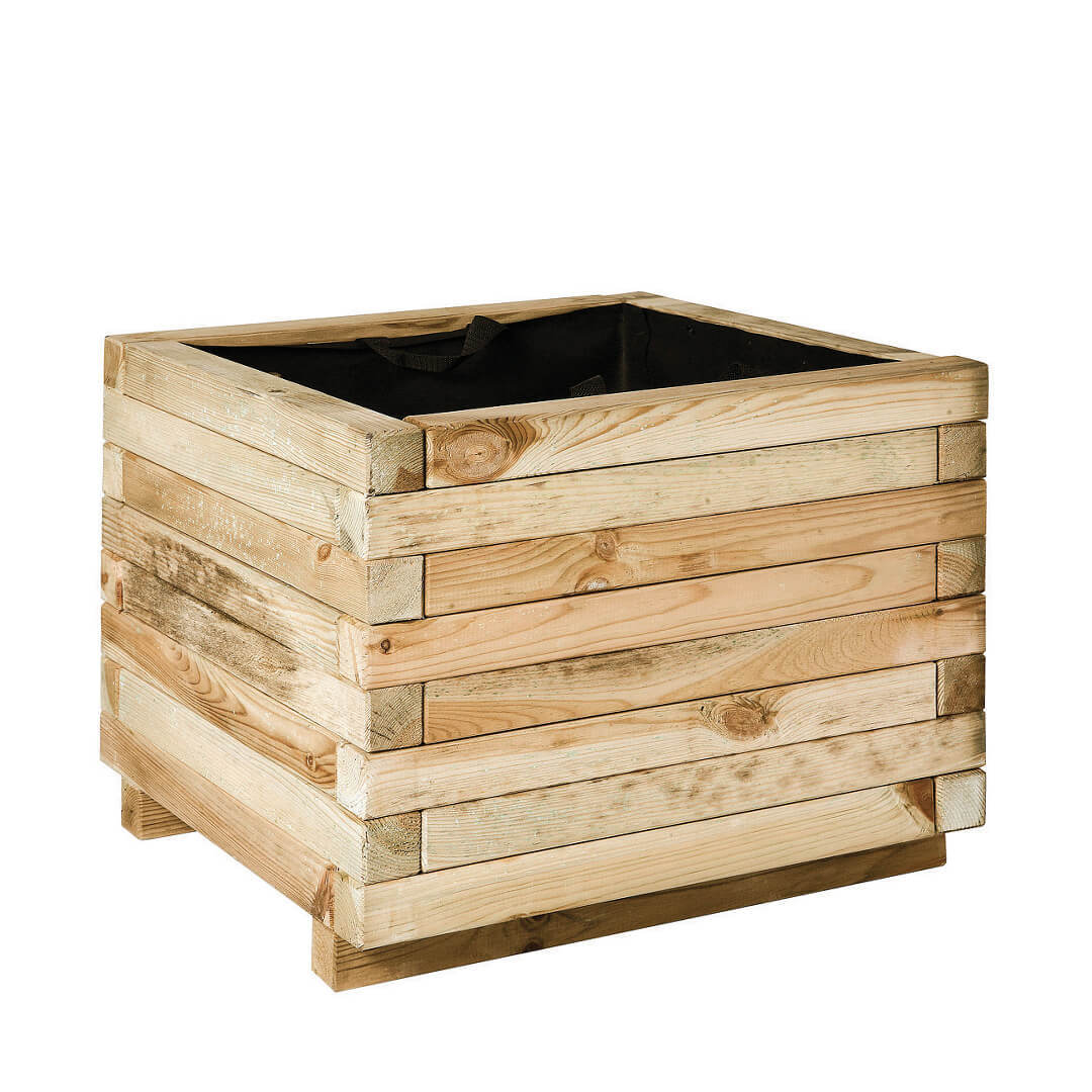 Jardinera De Madera Cuadrada Venus 30x40x40 Cm Nortene_4
