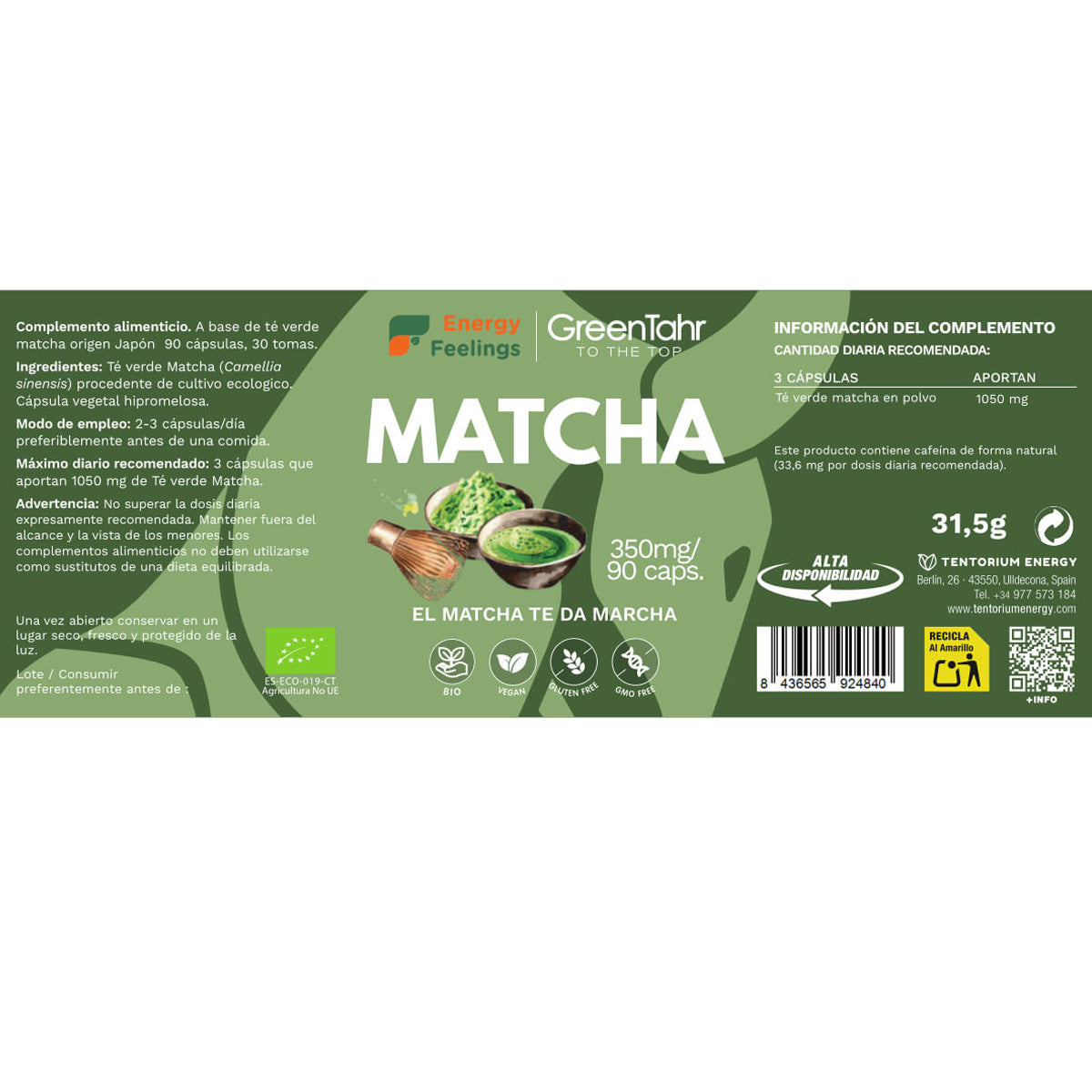 Matcha Te ECO Energy Feelings 90 capsulas