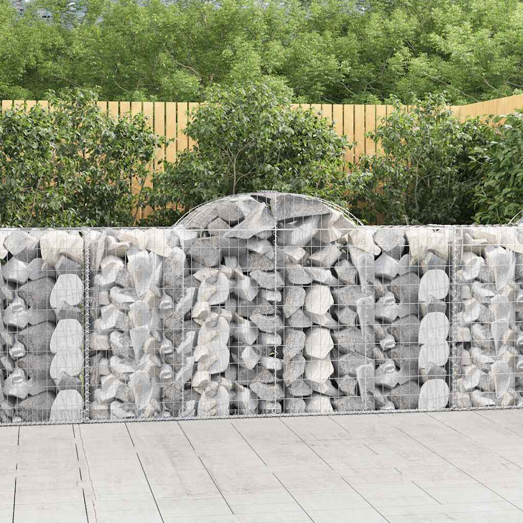 Cestas De Gaviones 4 Uds Forma De Arco Hierro 200x50x100/120cm_1