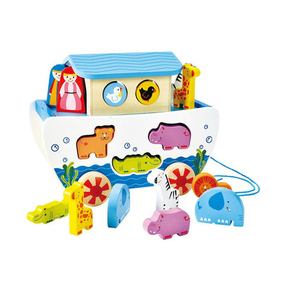 Juego Arrastre Arca Noe Pull Along Noah's Ark Hape_5