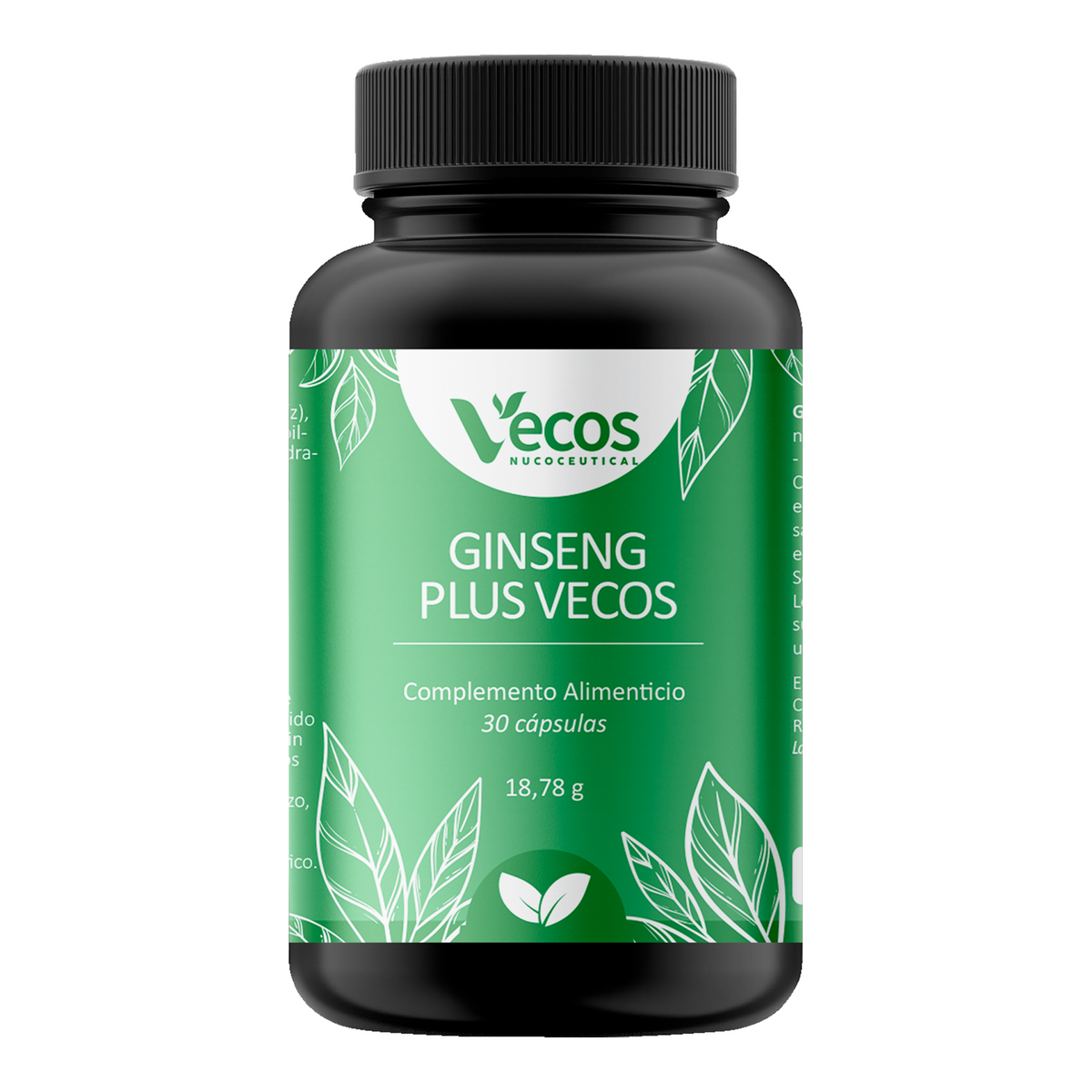 Ginseng Plus Vecos 30 Cápsulas | Cansancio Y Fatiga Física Y Mental | Panax Ginseng 490 Mg_0