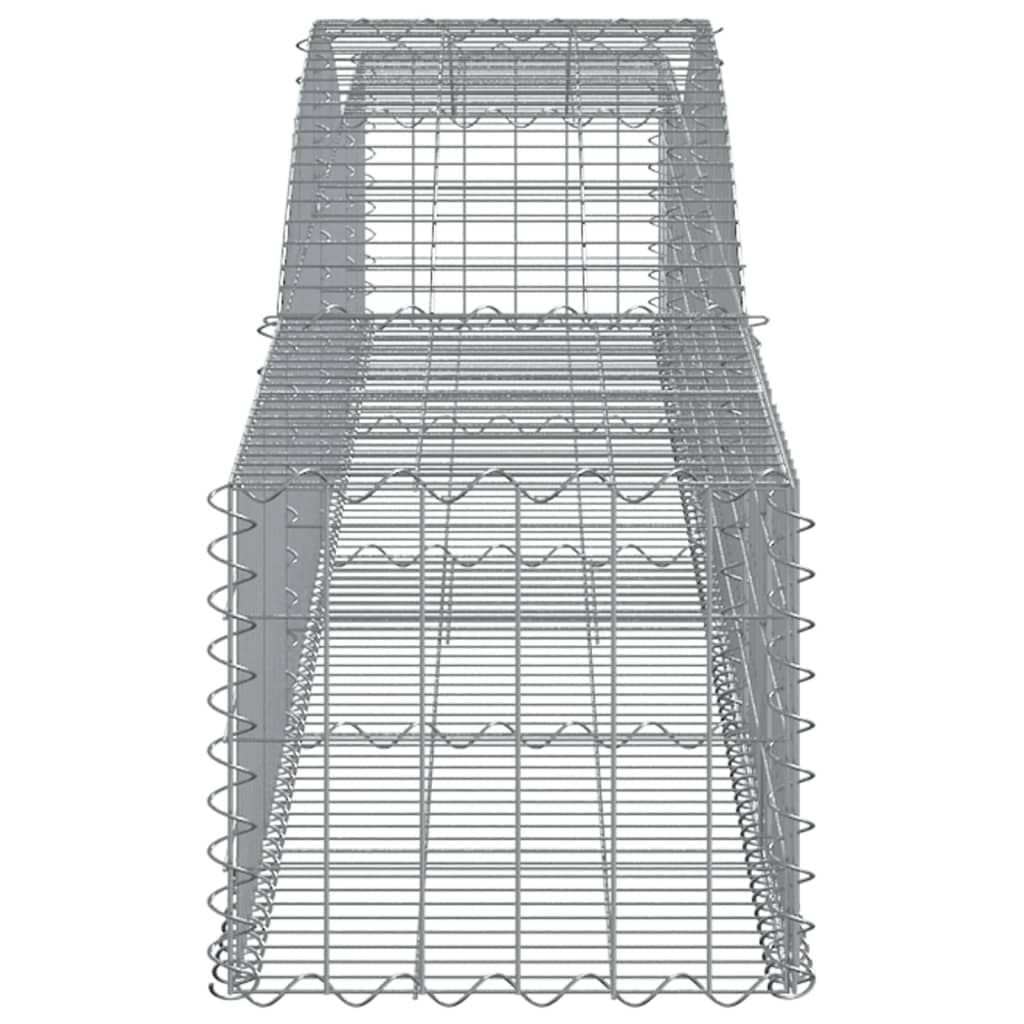 Cestas De Gaviones 15 Uds Forma De Arco Hierro 400x50x40/60 Cm_4