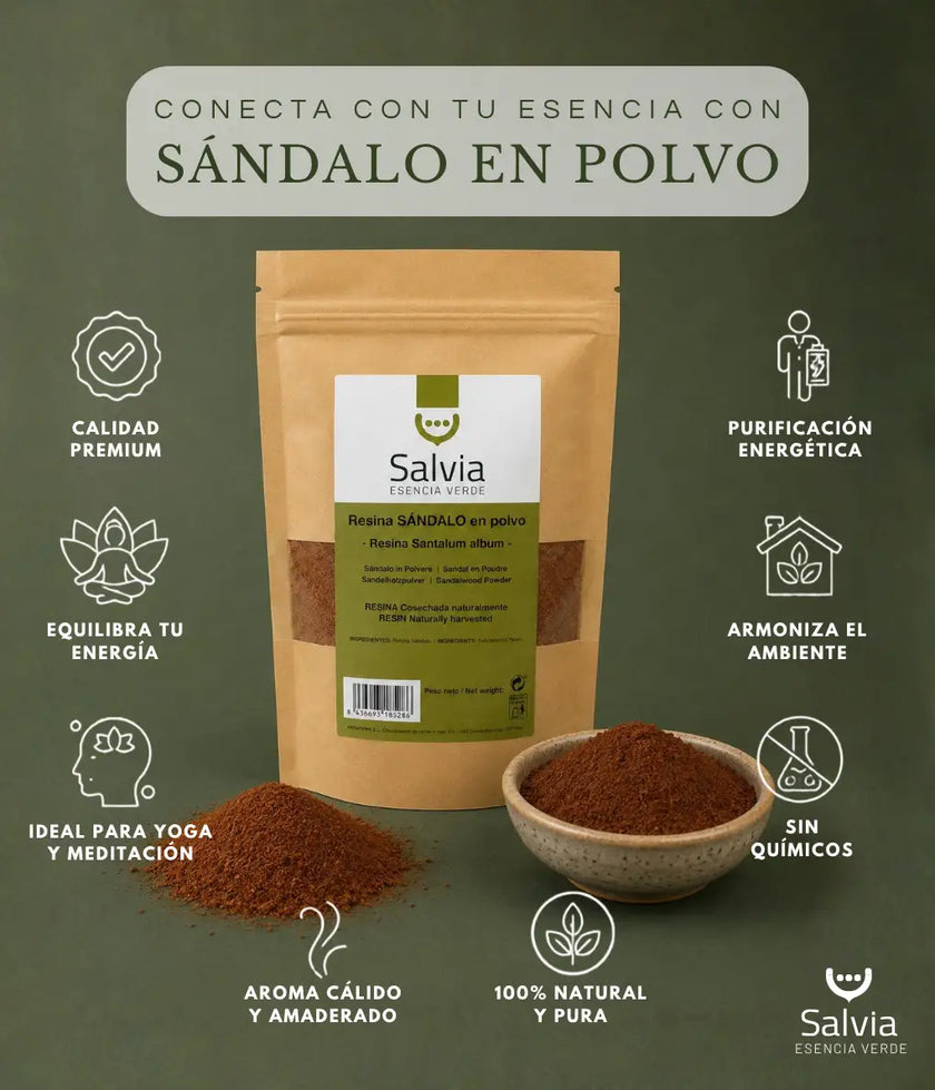 Salvia - Resina Sándalo En Polvo, Granel | 50g_2