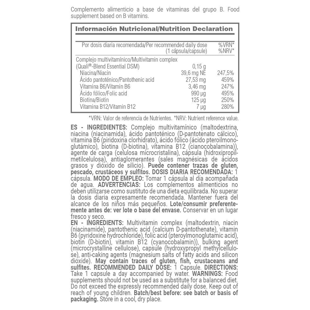 B-complex Dsm® (complejo De Vitaminas B) - 120 Cápsulas Vegetales - Vitamina B - Masmusculo_4