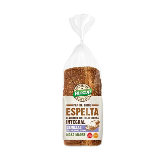 Pan de Molde Espelta Integral con Semillas Biocop 400 g