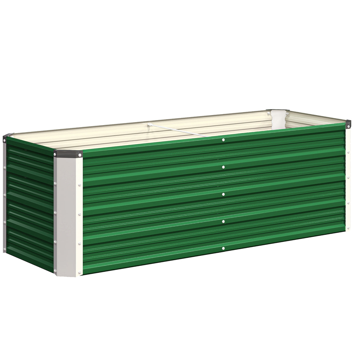 Arriate De Jardín Outsunny Acero Verde 125x47x40 Cm_0