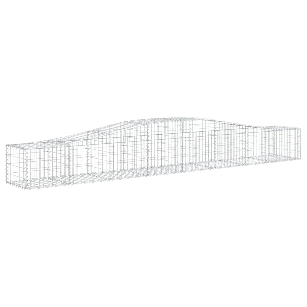 Cestas De Gaviones 6 Uds Forma De Arco Hierro 400x50x40/60 Cm_2