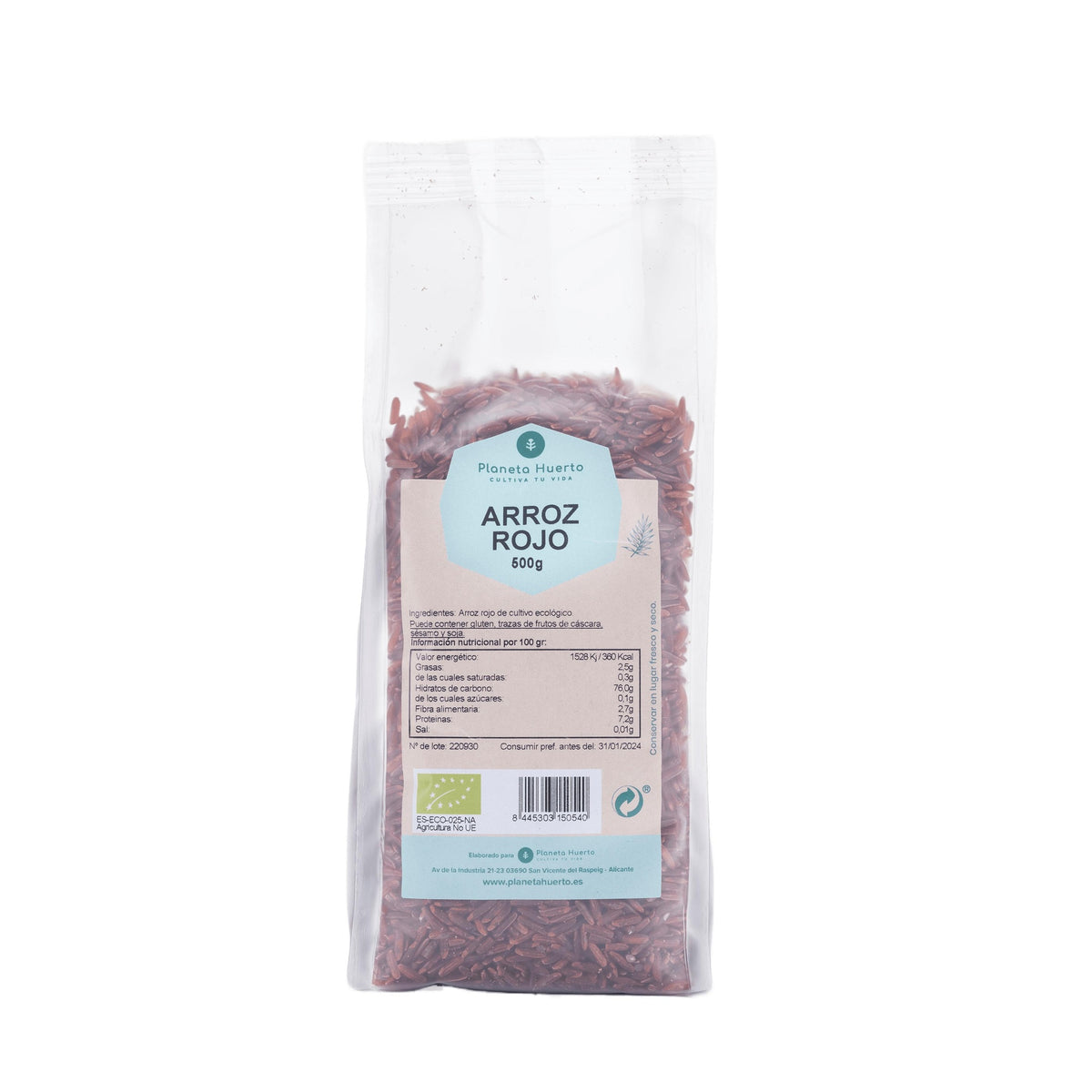 Arroz rojo ECO Planeta Huerto 500 g