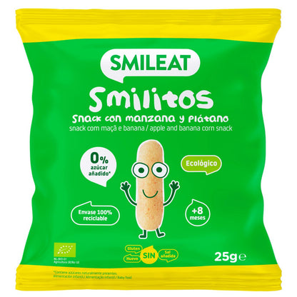 Smilitos de Manzana y Plátano Smileat  25g