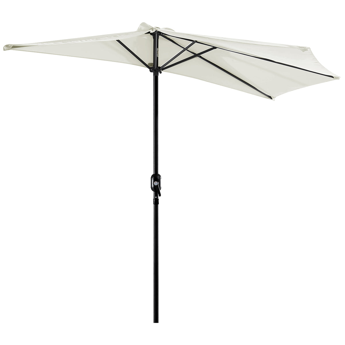 Sombrilla De Jardín Outsunny Metal, Poliéster Crema 269x138x236 Cm_0