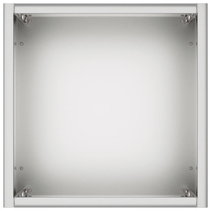 Macetero De Jardín Plateado 20 X 20 X 40 Cm Acero Galvanizado_3