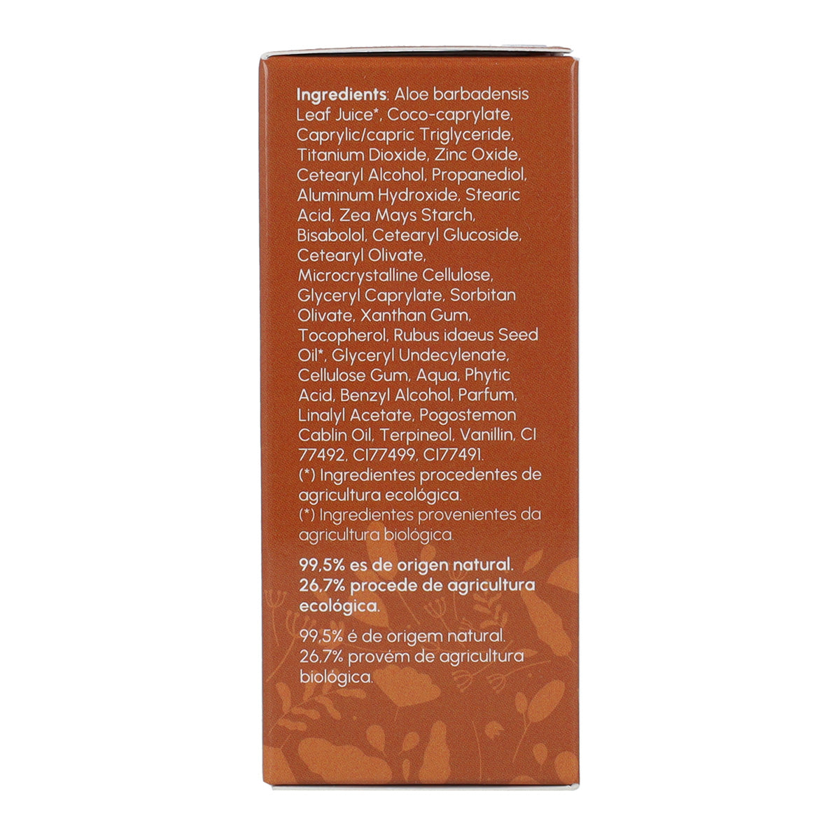 Crema de Protección Solar Facial con Color 100% mineral SPF30 Planeta Huerto 50 ml