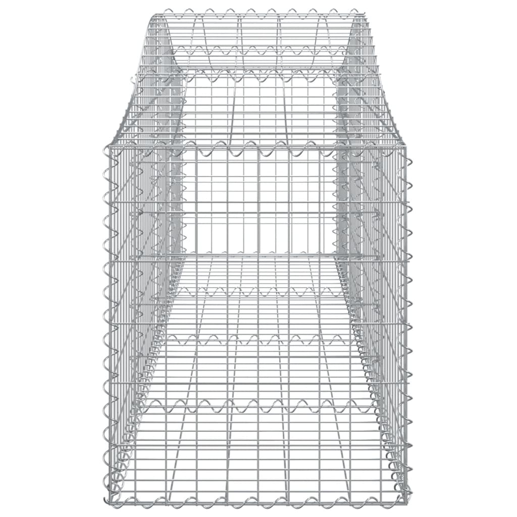 Cestas De Gaviones 13 Uds Forma De Arco Hierro 200x50x60/80 Cm_4
