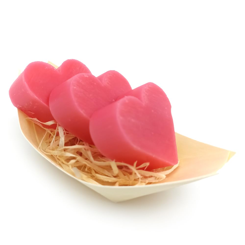 25 Jabones Aromáticos Con Forma De Corazón - Detalle Para Invitados De Eventos - Jabón Glicerina Con Aroma A Rosas_4