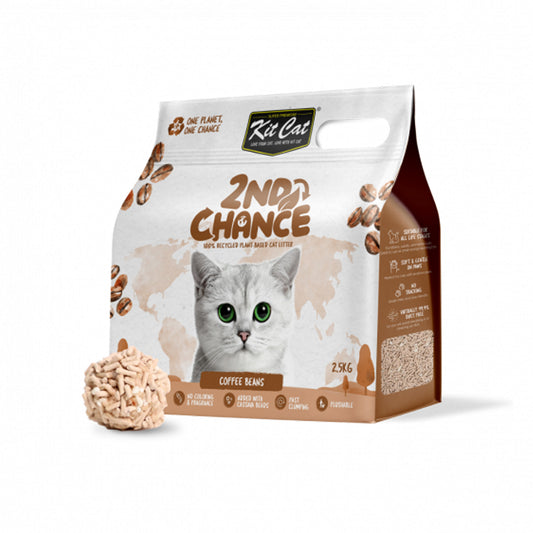 Kit Cat Arena Eco 2nd Chance - Coffee Beans (Natural) 2,5 Kg Semillas de Café , Guisante y Yuca