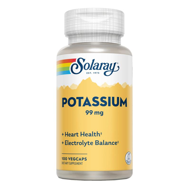 Potasio Citrato  Solaray 60 VegCaps. Apto Para Veganos