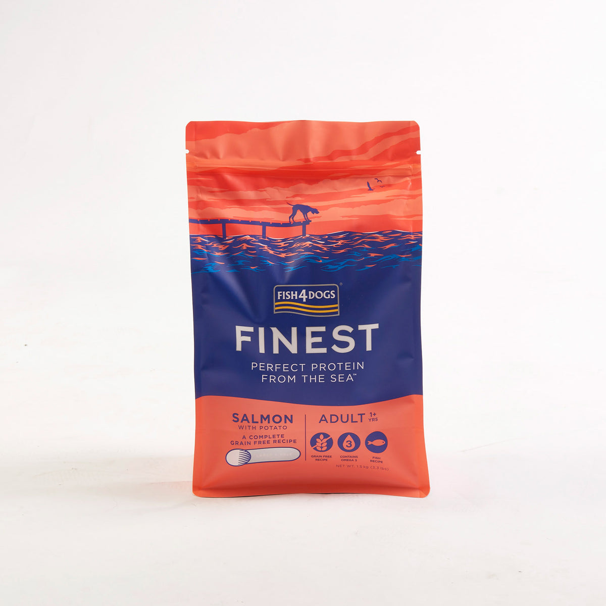 Fish4dogs Pienso Para Perro Adulto Sin Cereales – Salmón Y Patata 1,5 Kg_0