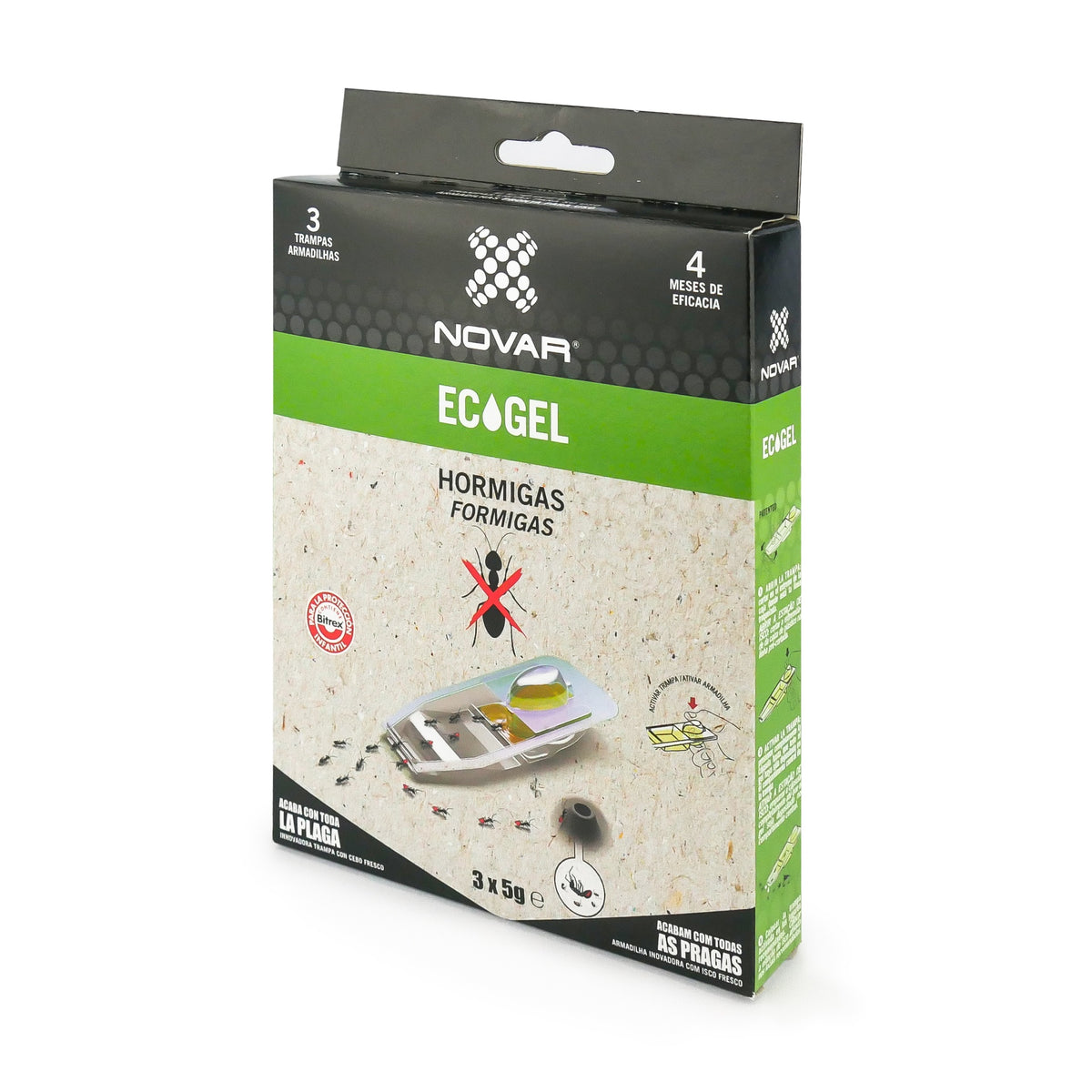Novar Ecogel Trampa contra hormigas 3 x 5 g