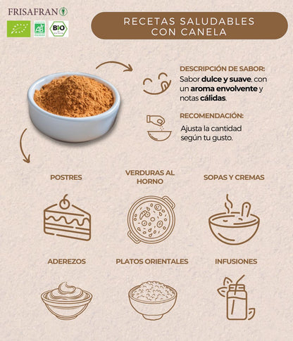 Canela Ceylan En Polvo Ecológica | Calidad | Frisafran 200 G_4