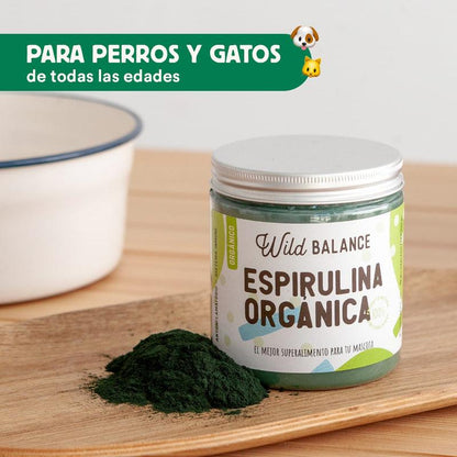 Espirulina Orgánica Suplemento natural para mascotas Wild Balance 100 g