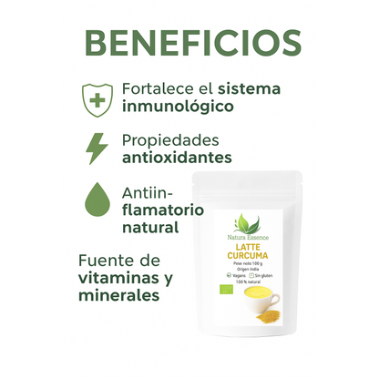Cúrcuma Chai Latte Eco 100g – Mezcla Natural Con Cúrcuma, Coco Y Especias Ecológicas | Antiinflamatorio Natural_2