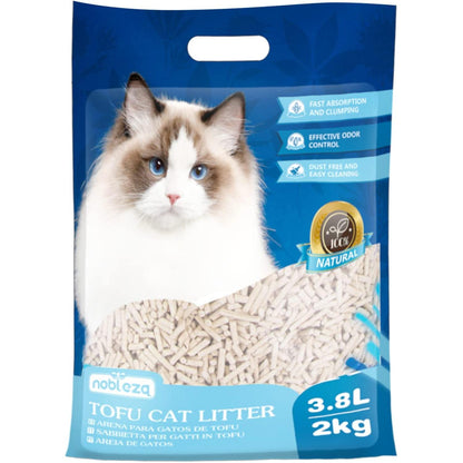 Arena para gatos de tofu biodegradable Nobleza 3,8 L