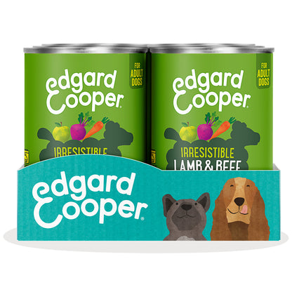 Comida húmeda para perros Cordero y Carne de Vacuno Edgard &amp; Cooper 400 g