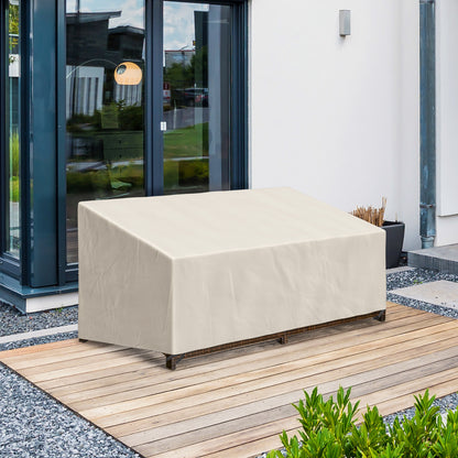 Funda Protectora De Banco Outsunny Tela Oxford Beige 218x111x101 Cm_1