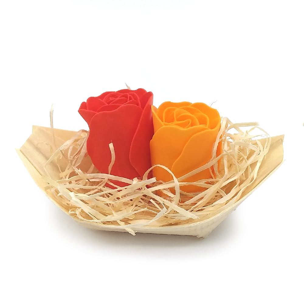 100 Barcas Con Flores Para Regalo Invitados (naranja). Rosas De Jabón Para Baño Aromático. Detalle Original Para Eventos_2