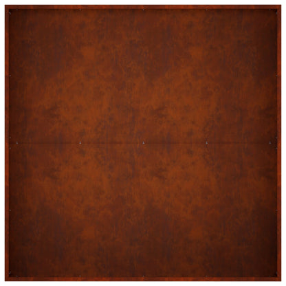 Macetero De Jardín Oxidado 80 X 80 X 30 Cm Acero Oxidado_4