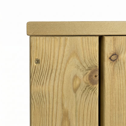 Jardinera Alta De Madera Autoportante Con Cortavientos 40 Cm 75x44,5x80 Cm Hortalia_2