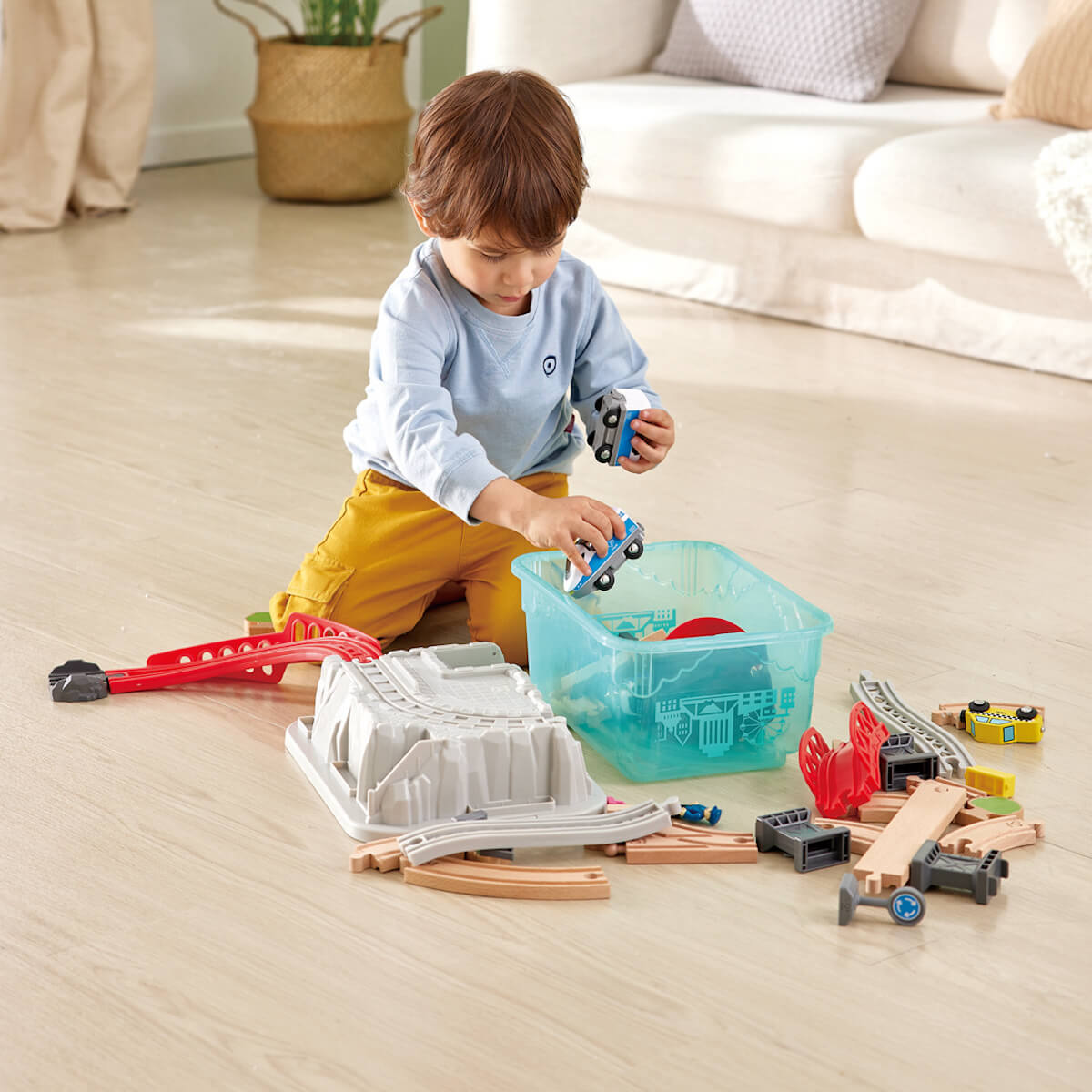 Circuito Tren City Train Bucket Hape_3