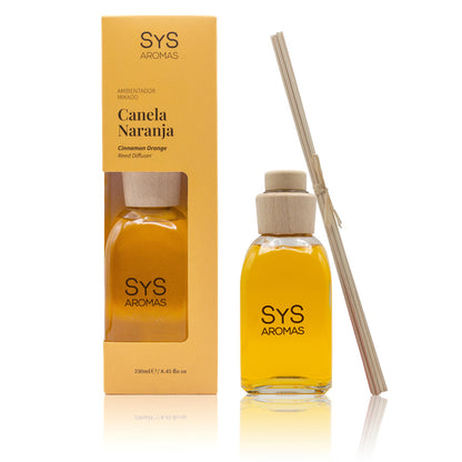 Ambientador Mikado de Canela-Naranja Origins SYS Aromas 250 ml | Aroma Cítrico y Especiado | Revitalizante_0