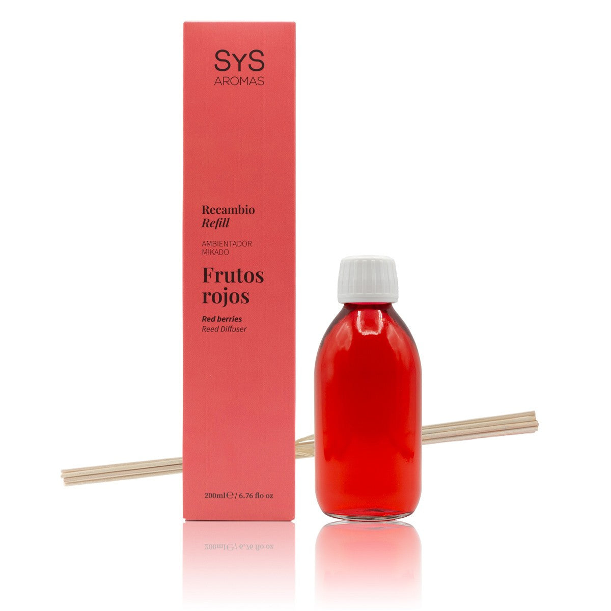 Recambio Mikado de Frutos Rojos Origins SYS Aromas 200 ml | Con Palos | Aroma Dulce y Energizante_0